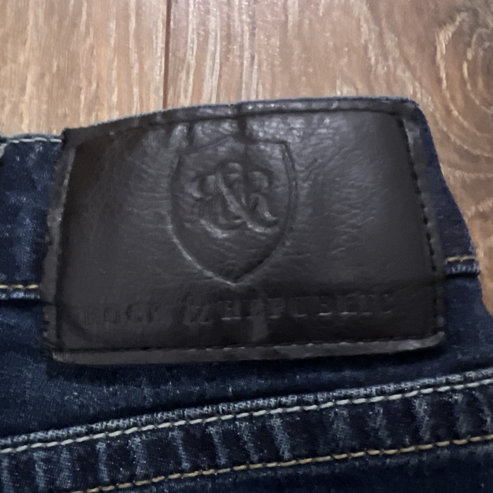 Rock & Republic Jeans Mens 38x32 Blue Rebellion Straight Leg Denim - Picture 12 of 13
